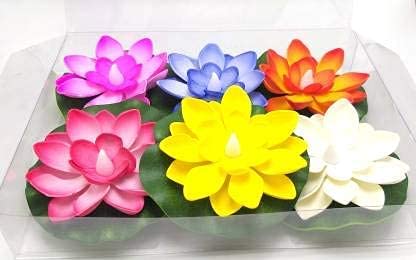 Floating Lotus Flower Shape Light Candles Diya