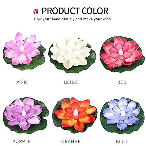 Floating Lotus Flower Shape Light Candles Diya